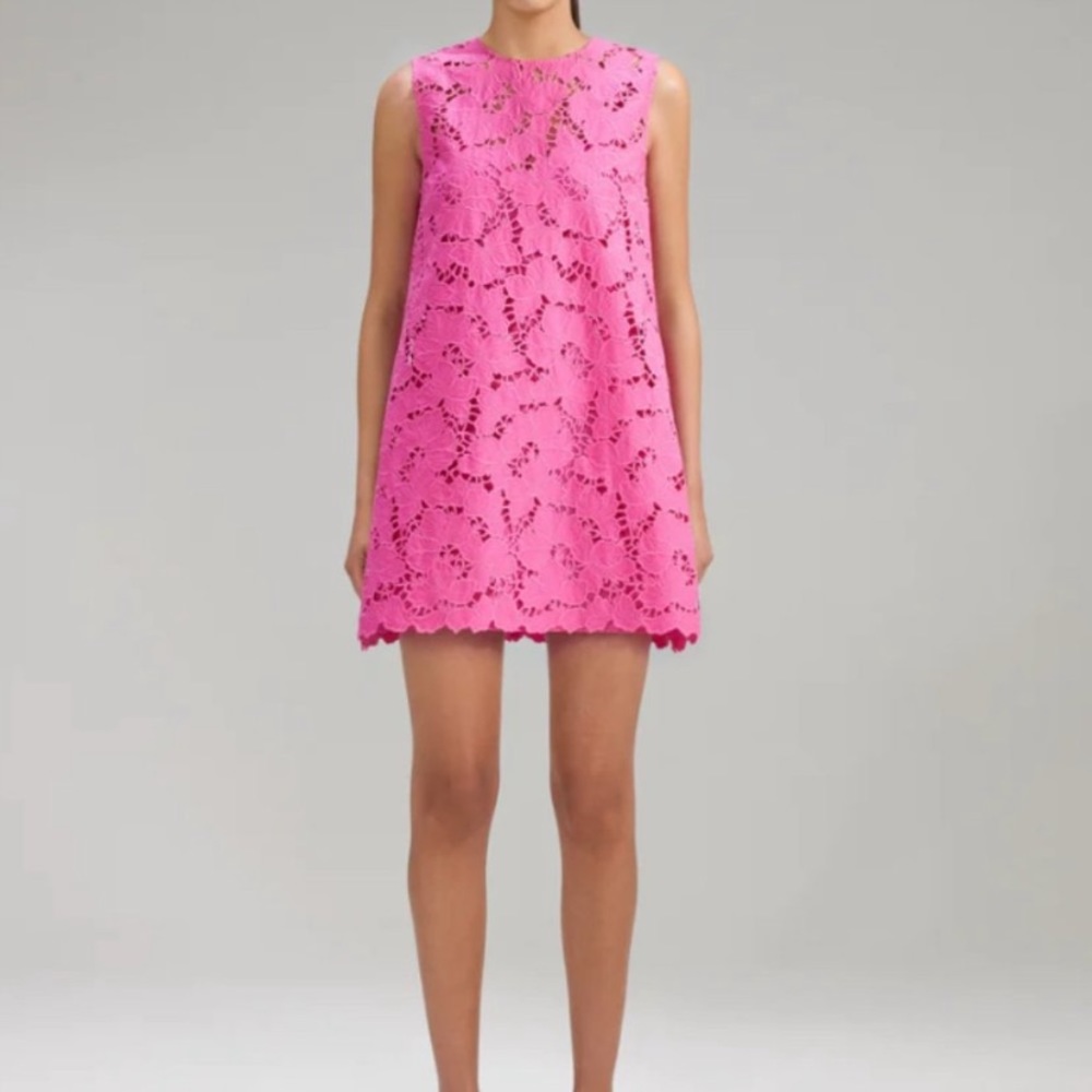 Self-portrait Cotton Lace Mini Dress